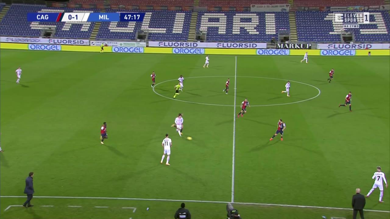 Piłka nożna: Liga włoska - mecz: Cagliari Calcio - AC Milan