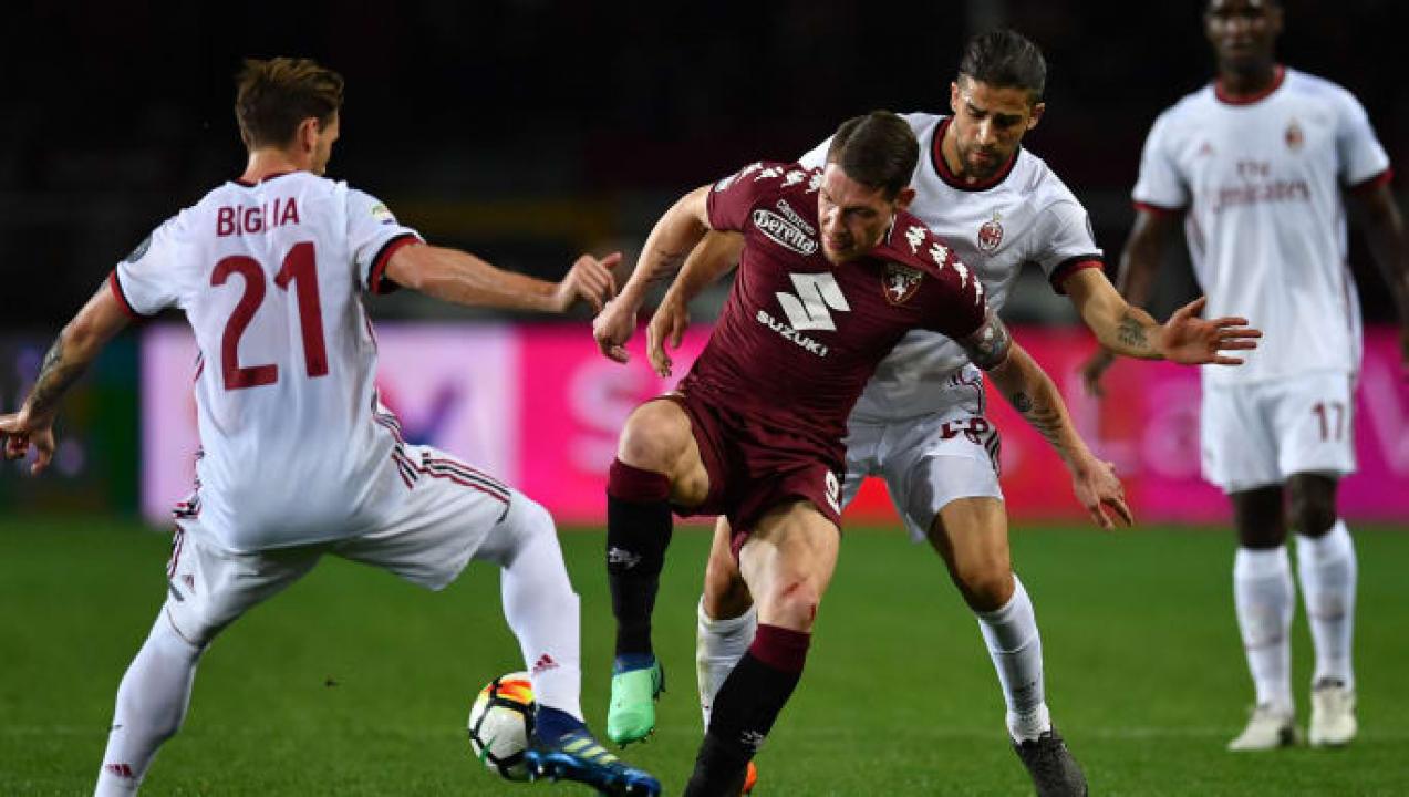 Piłka nożna: Liga włoska - mecz: AC Milan - Torino FC